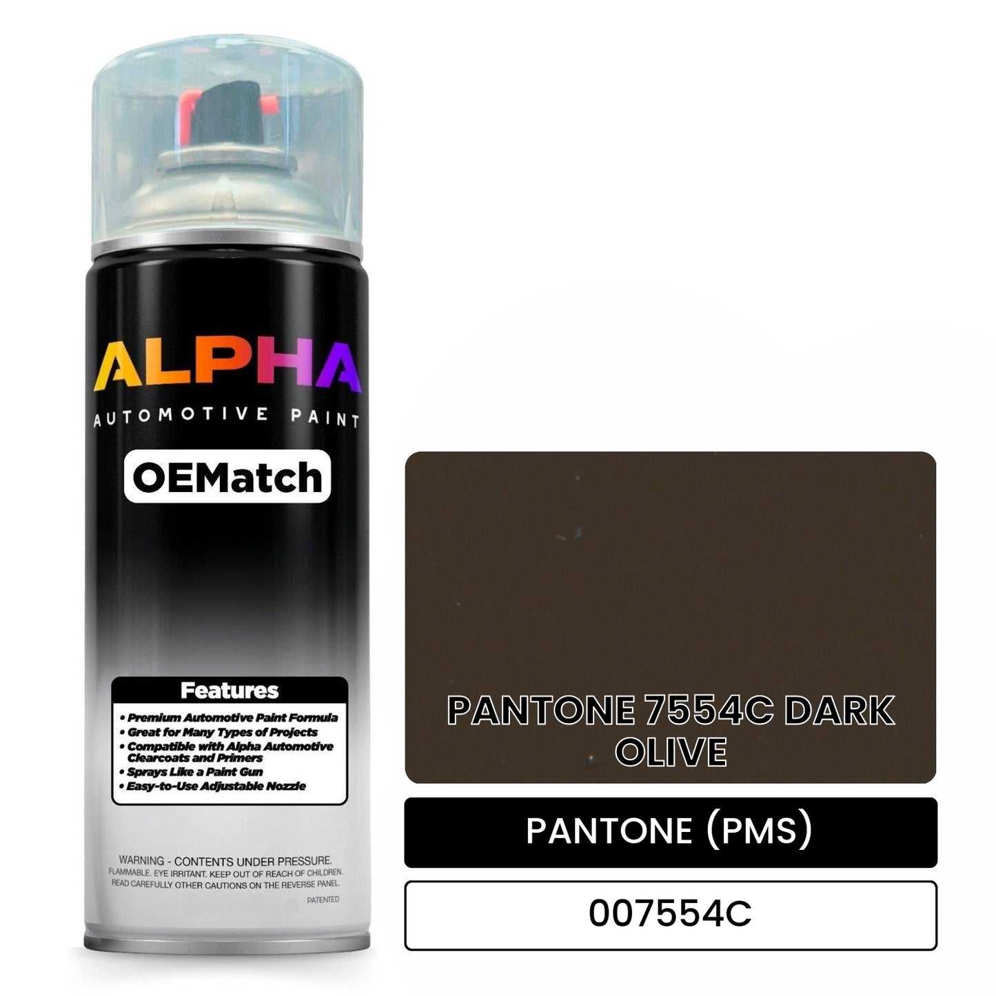 PANTONE (PMS) PANTONE 7554C DARK OLIVE 007554C OEMatch Spraycan