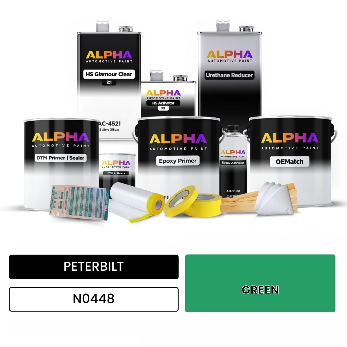 PETERBILT GREEN N0448 OEMatch Vehicle Paint Kit