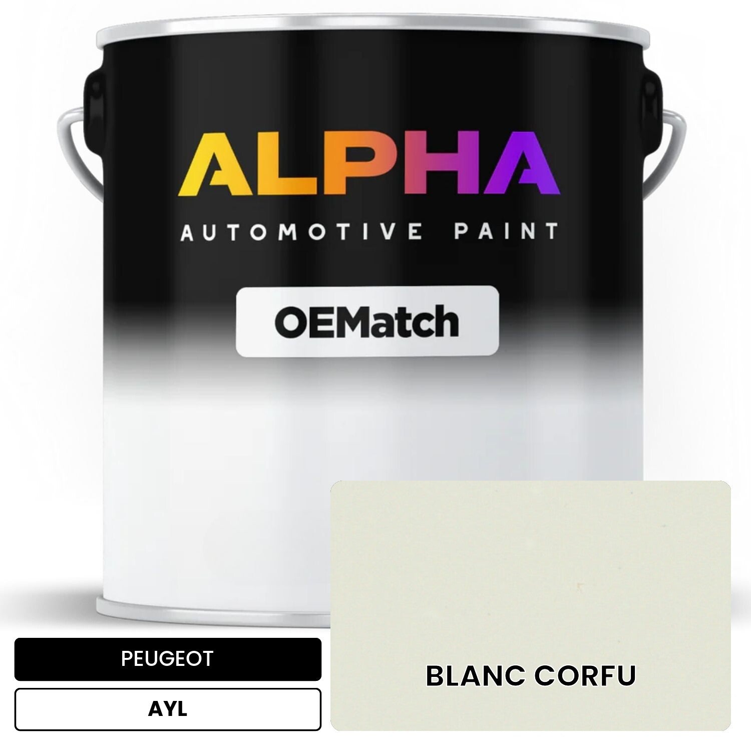 PEUGEOT BLANC CORFU AYL OEMatch Basecoat