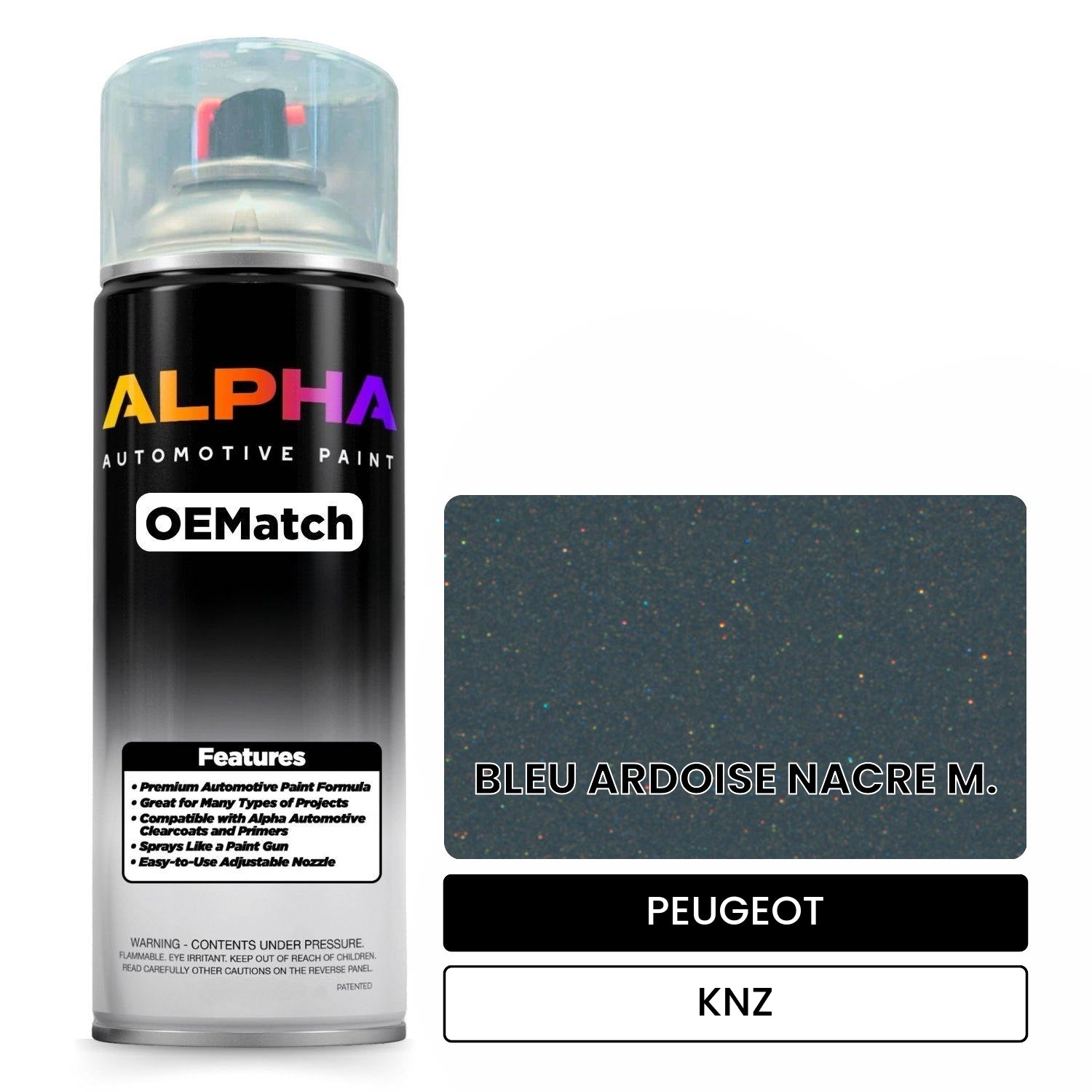 PEUGEOT BLEU ARDOISE NACRE M. KNZ OEMatch Spraycan