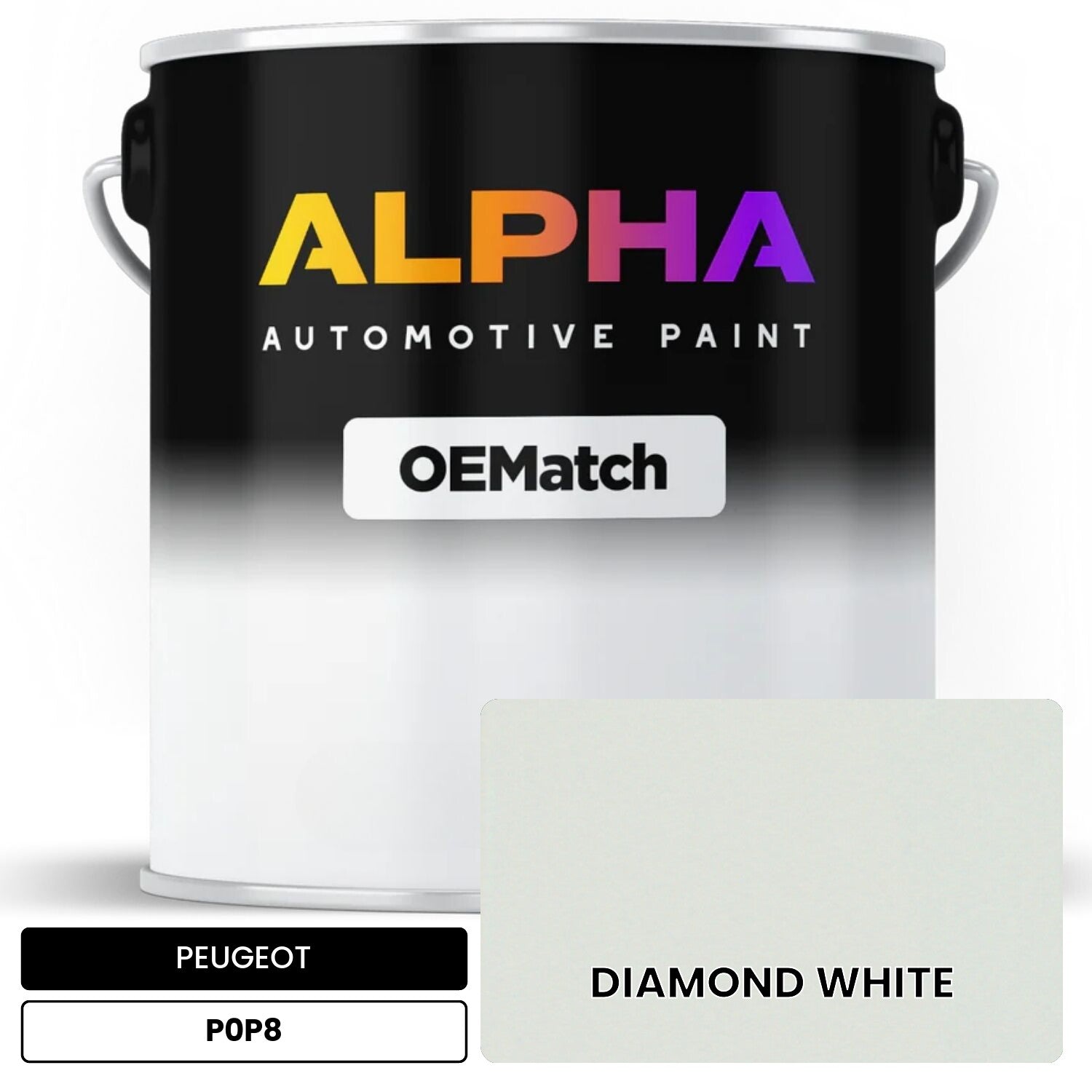 PEUGEOT DIAMOND WHITE P0P8 OEMatch Basecoat
