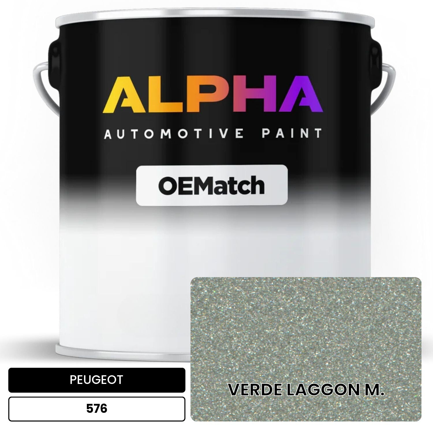 PEUGEOT VERDE LAGGON M. 576 OEMatch Basecoat