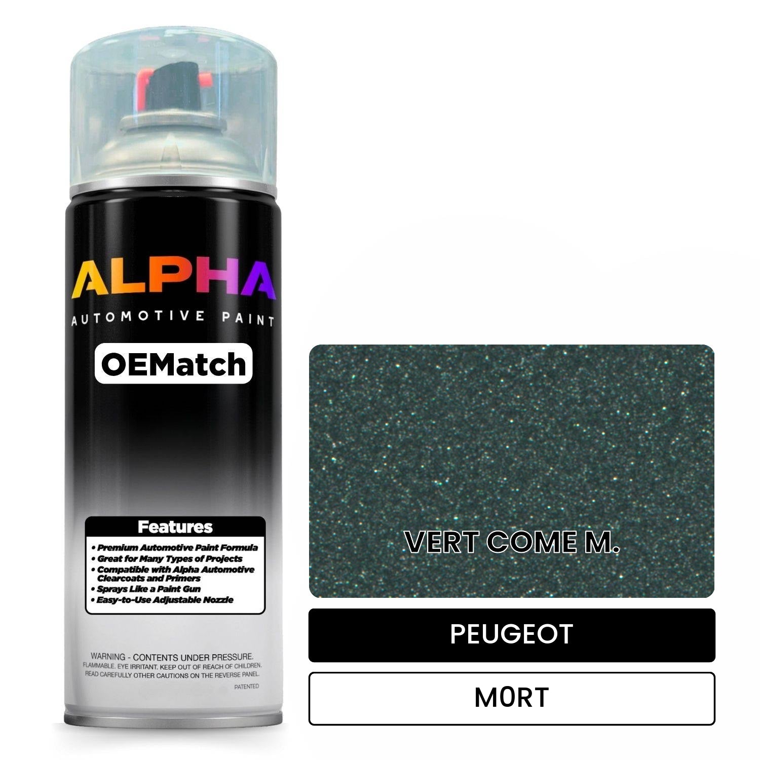 PEUGEOT VERT COME M. M0RT OEMatch Spraycan