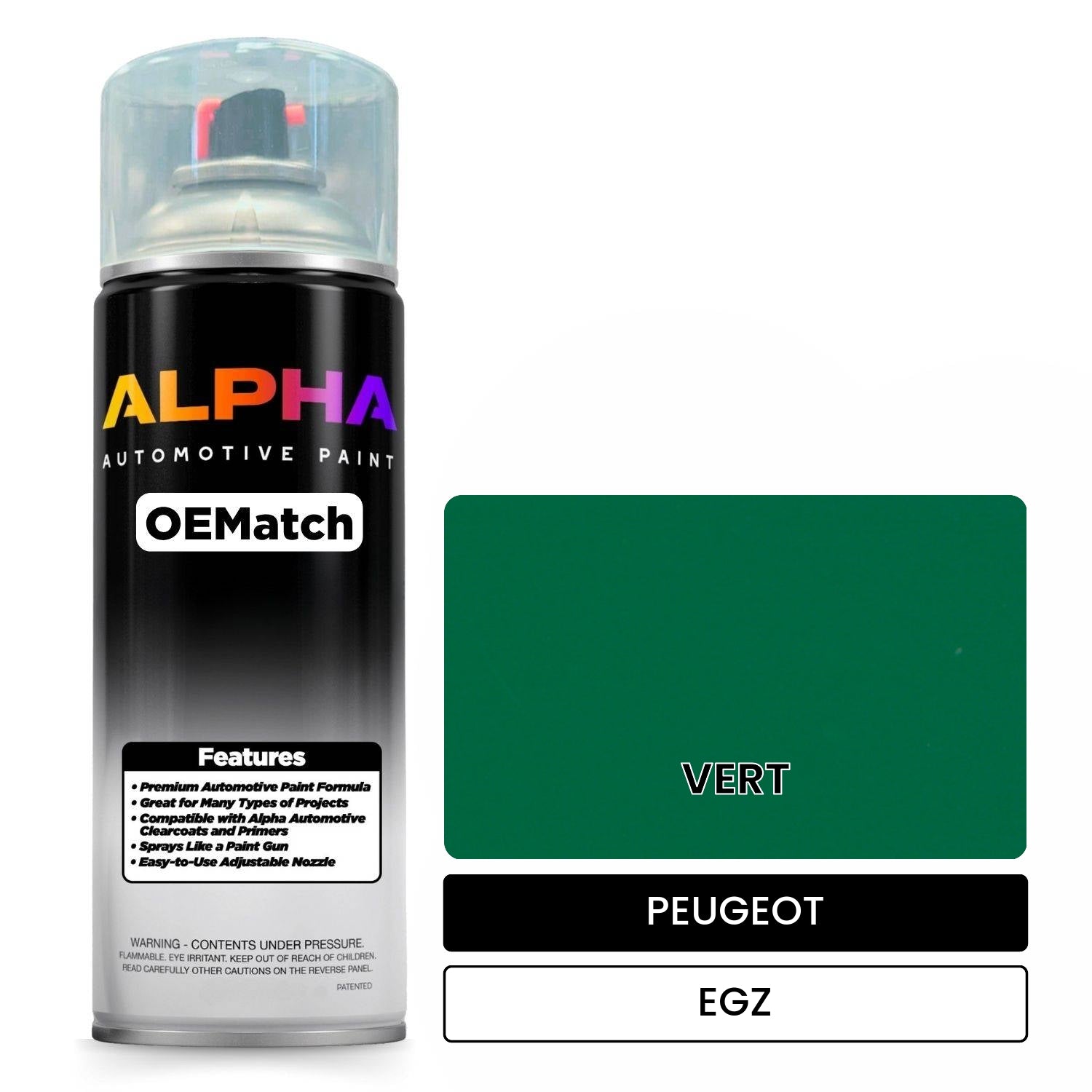 PEUGEOT VERT EGZ OEMatch Spraycan