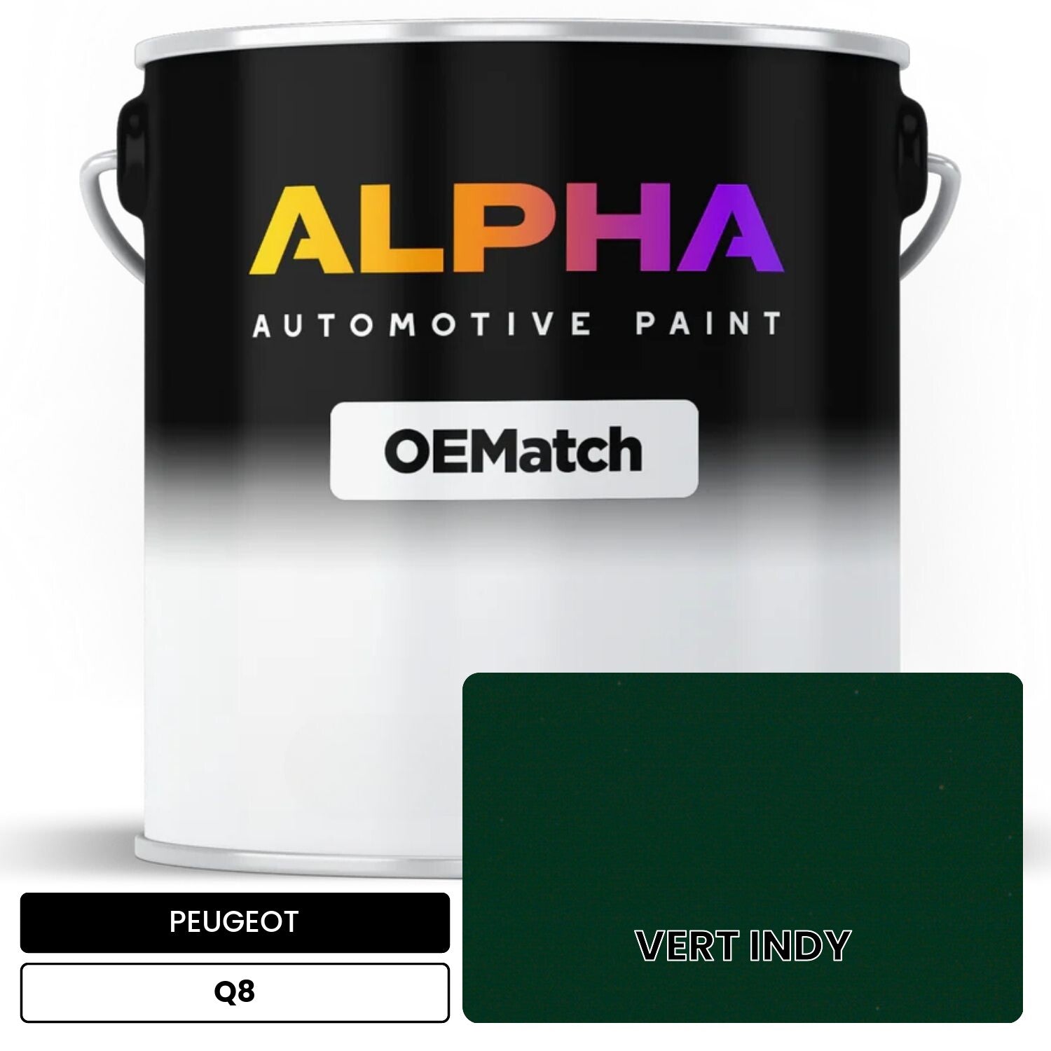 PEUGEOT VERT INDY Q8 OEMatch Basecoat