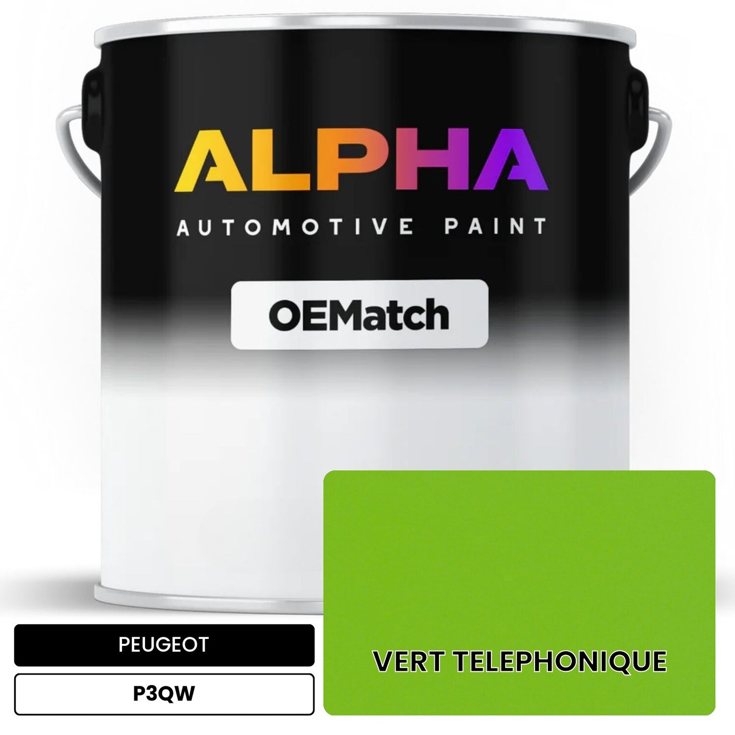 PEUGEOT VERT TELEPHONIQUE P3QW OEMatch Basecoat