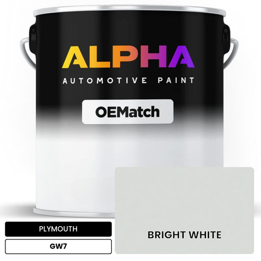 PLYMOUTH BRIGHT WHITE GW7 OEMatch Basecoat