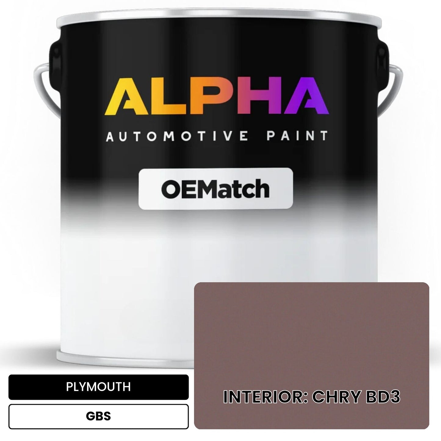 PLYMOUTH INTERIOR: CHRY BD3 GBS OEMatch Basecoat