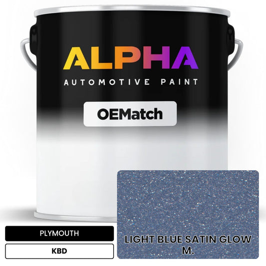 PLYMOUTH LIGHT BLUE SATIN GLOW M. KBD OEMatch Basecoat