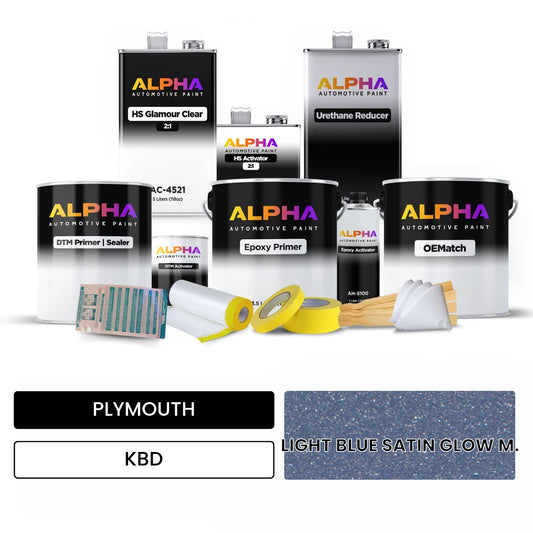 PLYMOUTH LIGHT BLUE SATIN GLOW M. KBD OEMatch Vehicle Paint Kit