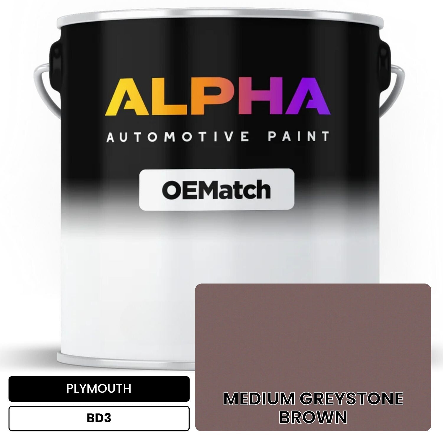 PLYMOUTH MEDIUM GREYSTONE BROWN BD3 OEMatch Basecoat