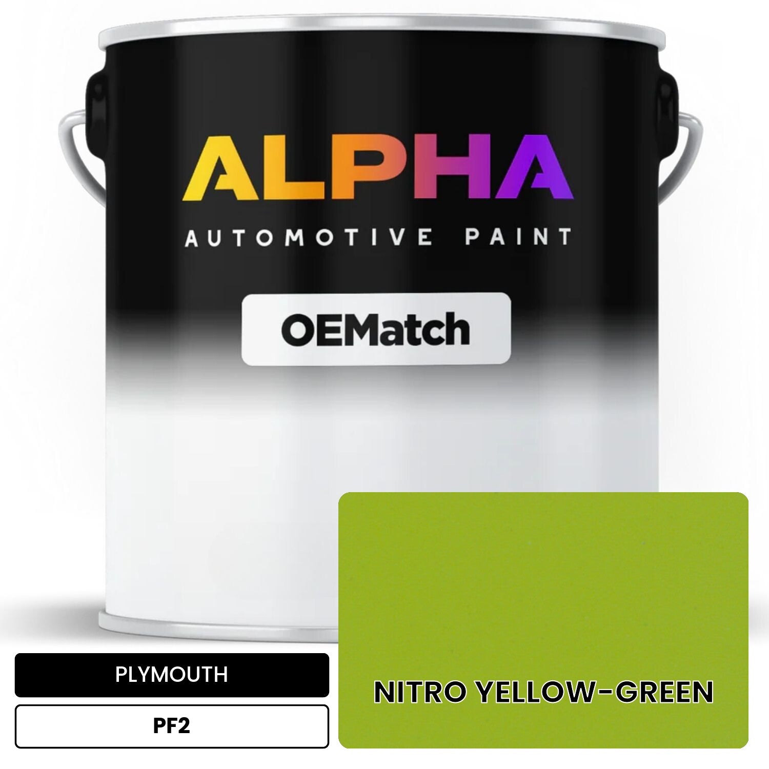 PLYMOUTH NITRO YELLOW-GREEN PF2 OEMatch Basecoat