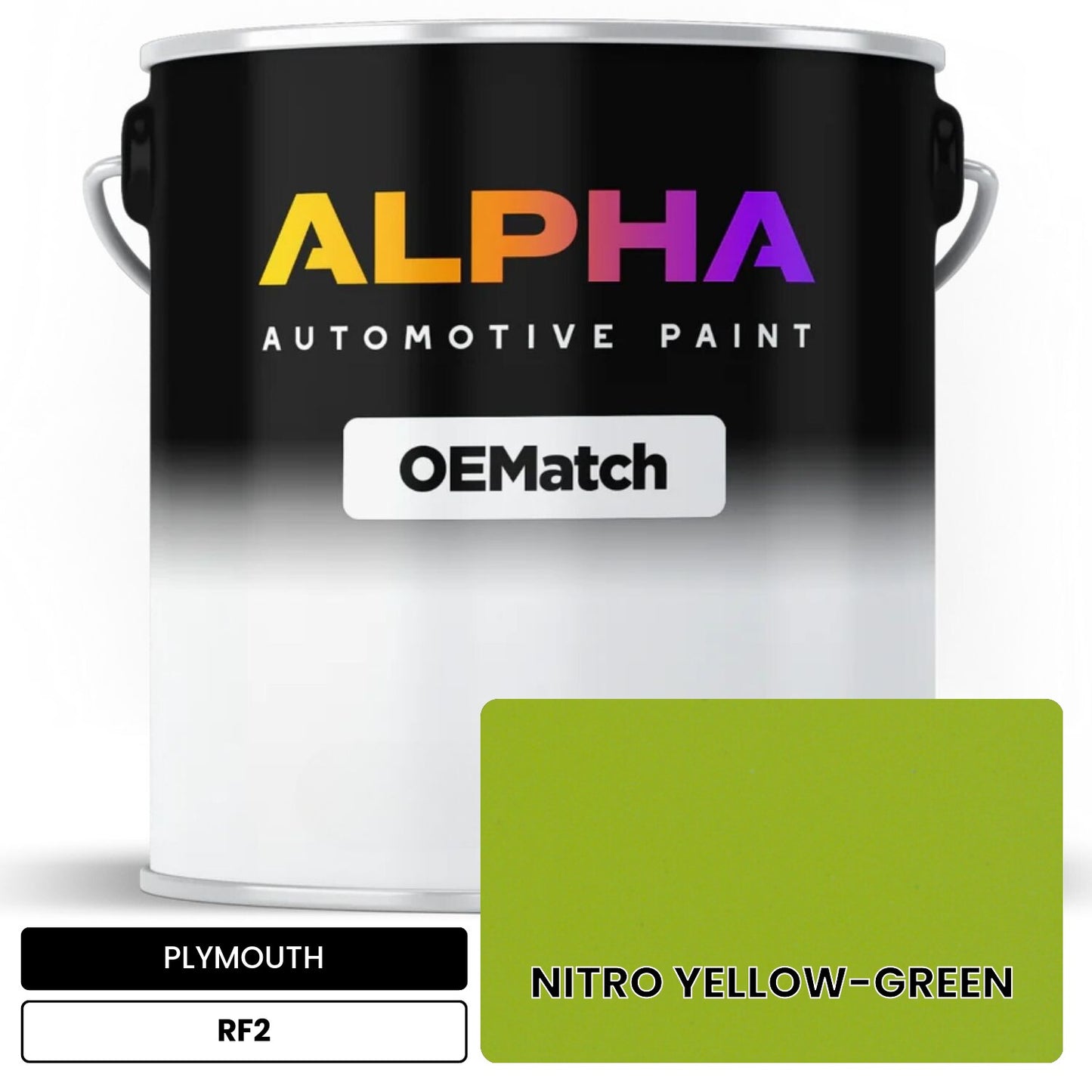 PLYMOUTH NITRO YELLOW-GREEN RF2 OEMatch Basecoat