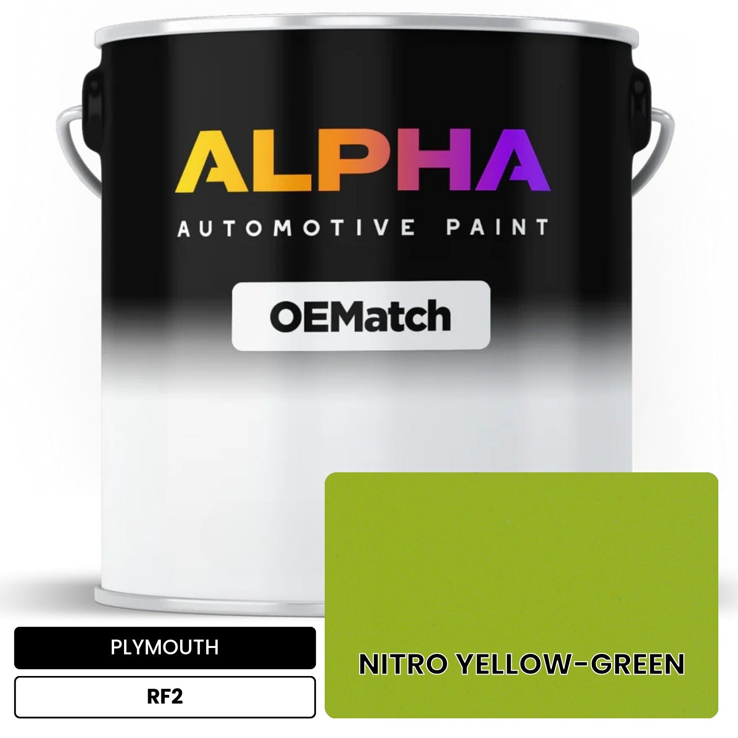 PLYMOUTH NITRO YELLOW-GREEN RF2 OEMatch Basecoat