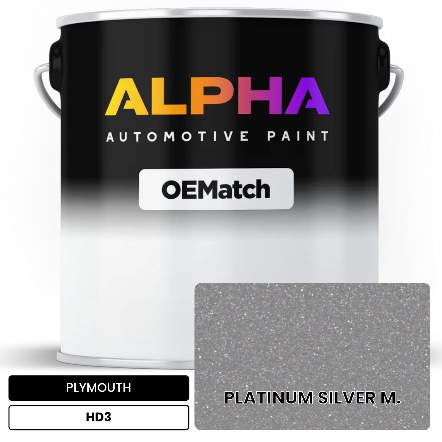 PLYMOUTH PLATINUM SILVER M. HD3 OEMatch Basecoat