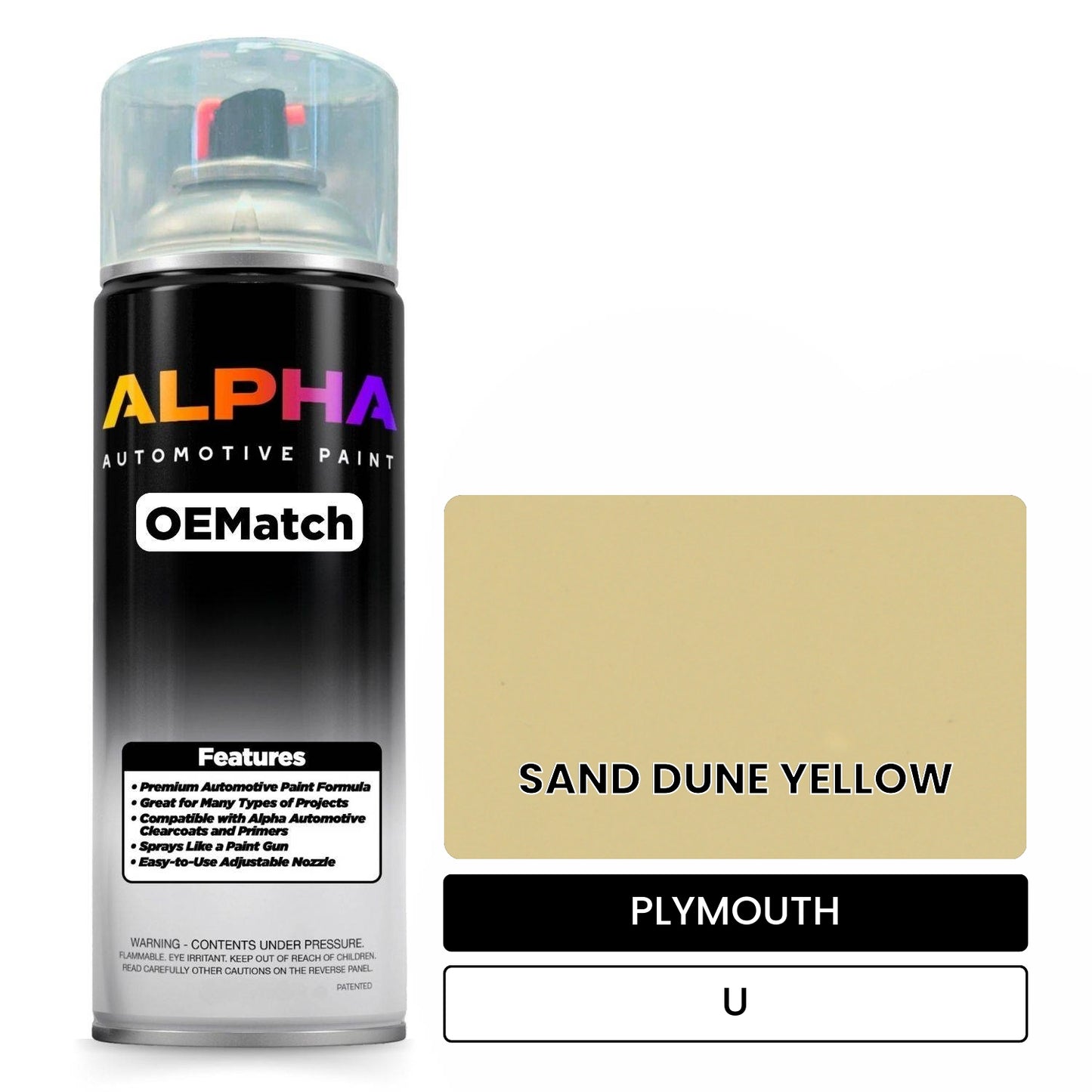 PLYMOUTH SAND DUNE YELLOW U OEMatch Spraycan