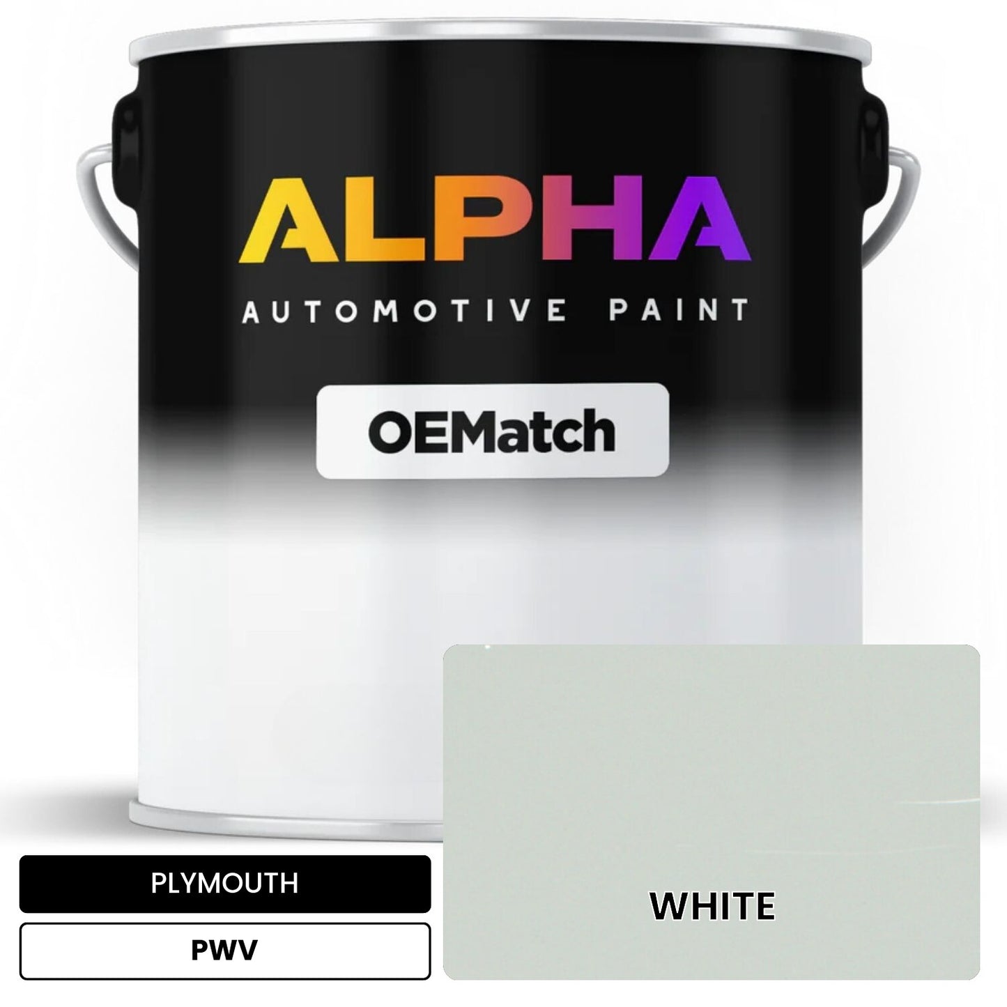 PLYMOUTH WHITE PWV OEMatch Basecoat