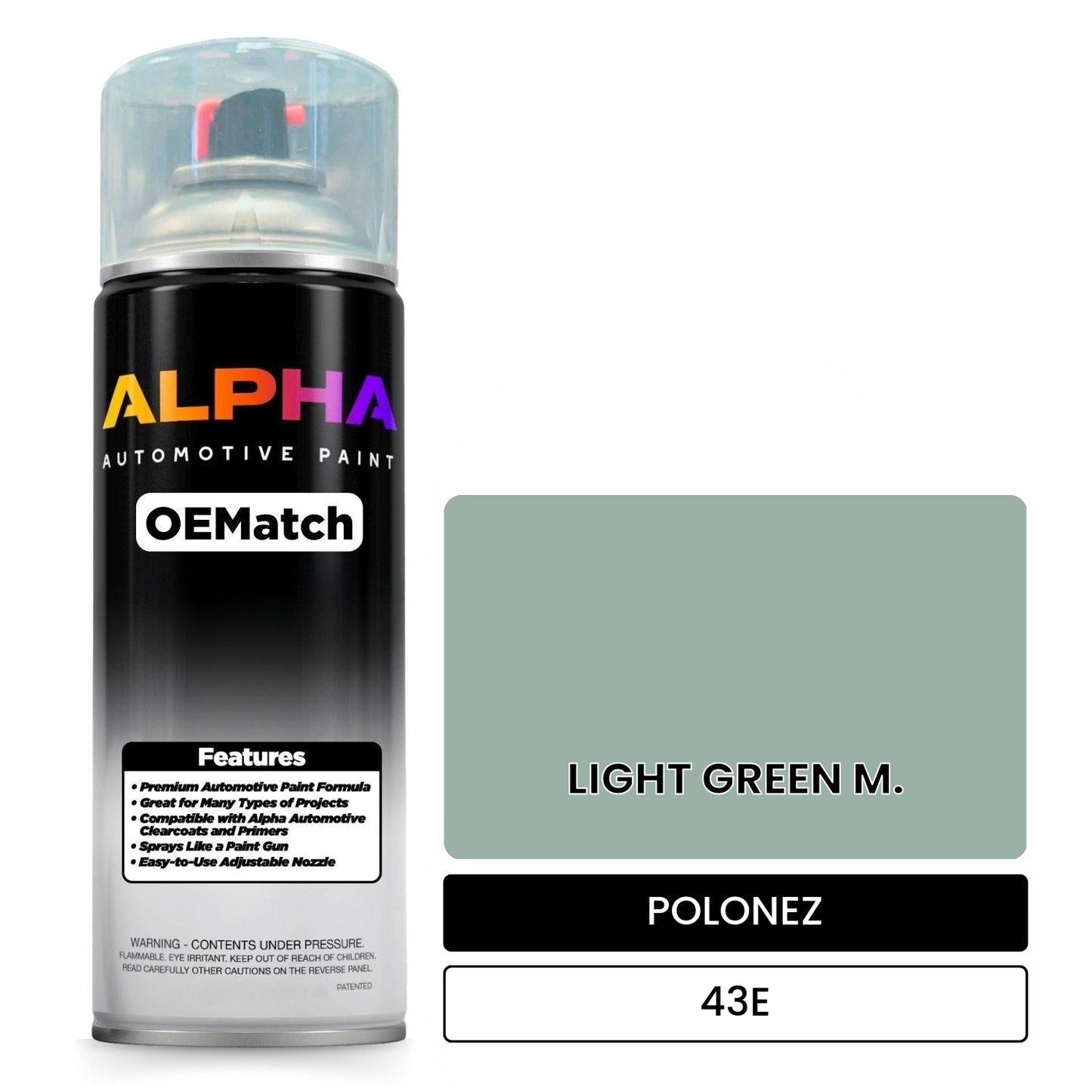 POLONEZ LIGHT GREEN M. 43E OEMatch Spraycan