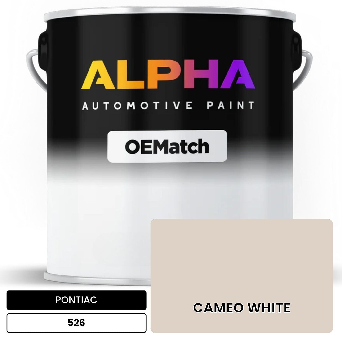 PONTIAC CAMEO WHITE 526 OEMatch Basecoat