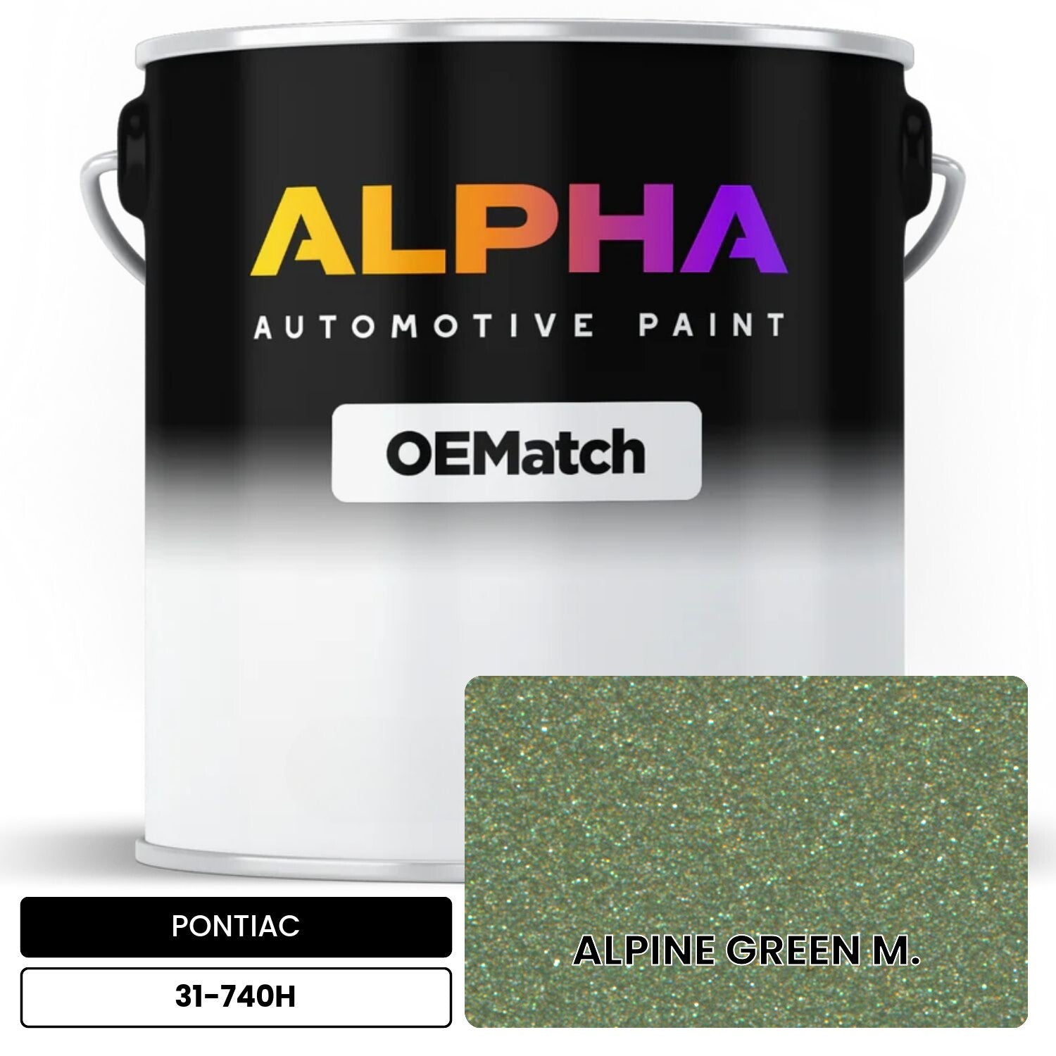 PONTIAC ALPINE GREEN M. 31-740H OEMatch Basecoat