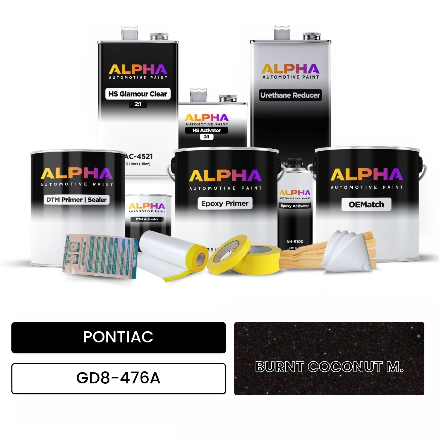 PONTIAC BURNT COCONUT M. GD8-476A OEMatch Vehicle Paint Kit