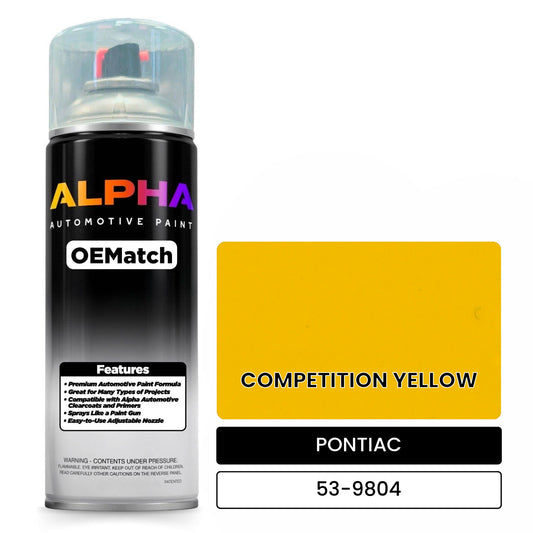 PONTIAC COMPETITION YELLOW 53-9804 OEMatch Spraycan