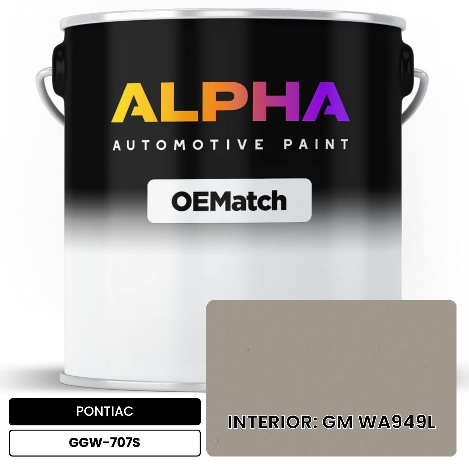 PONTIAC INTERIOR: GM WA949L GGW-707S OEMatch Basecoat