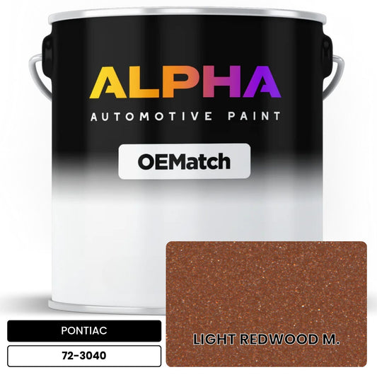 PONTIAC LIGHT REDWOOD M. 72-3040 OEMatch Basecoat