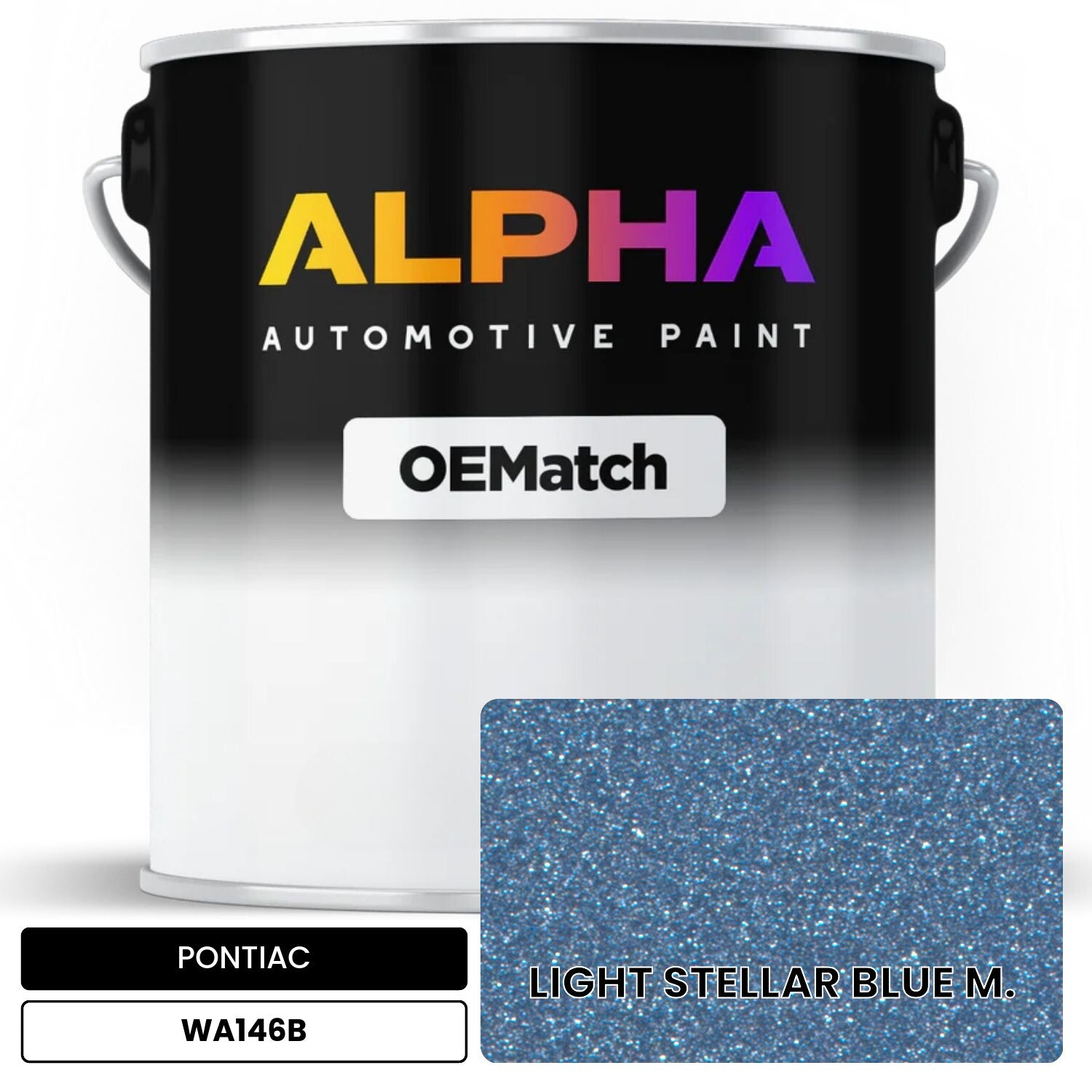 PONTIAC LIGHT STELLAR BLUE M. WA146B OEMatch Basecoat