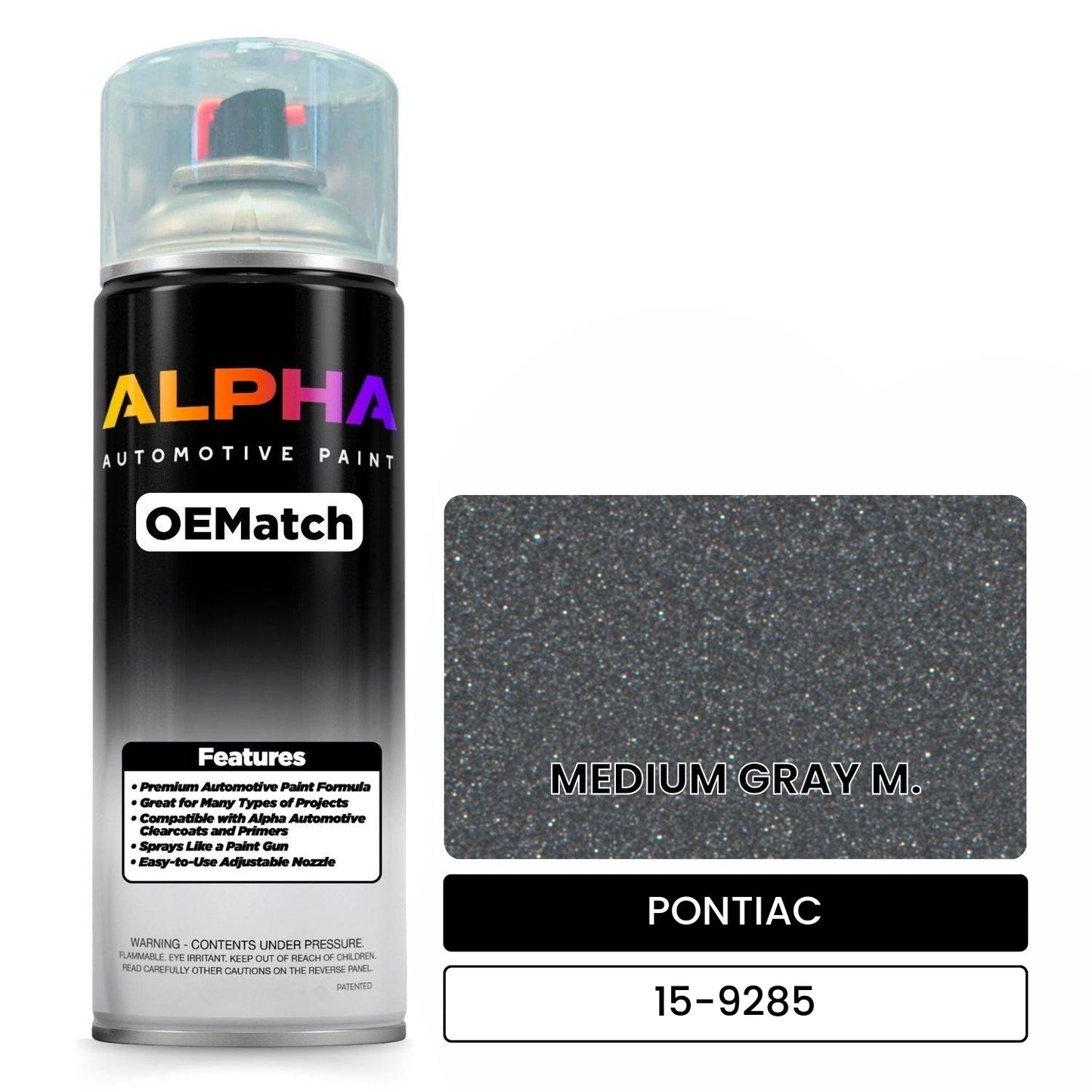 PONTIAC MEDIUM GRAY M. 15-9285 OEMatch Spraycan