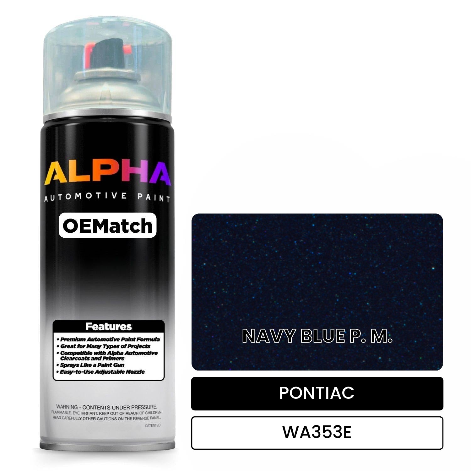 PONTIAC NAVY BLUE P. M. WA353E OEMatch Spraycan