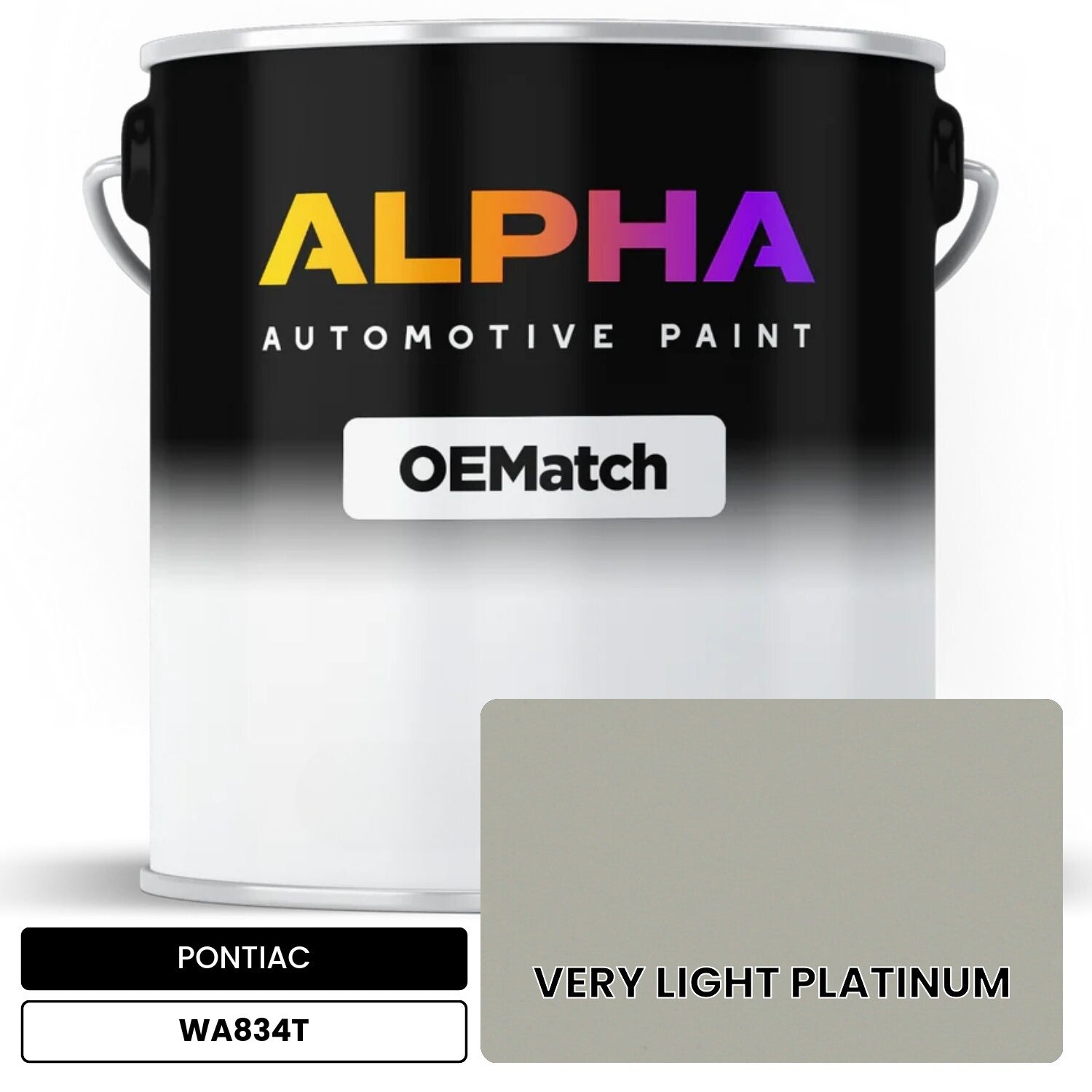 PONTIAC VERY LIGHT PLATINUM WA834T OEMatch Basecoat