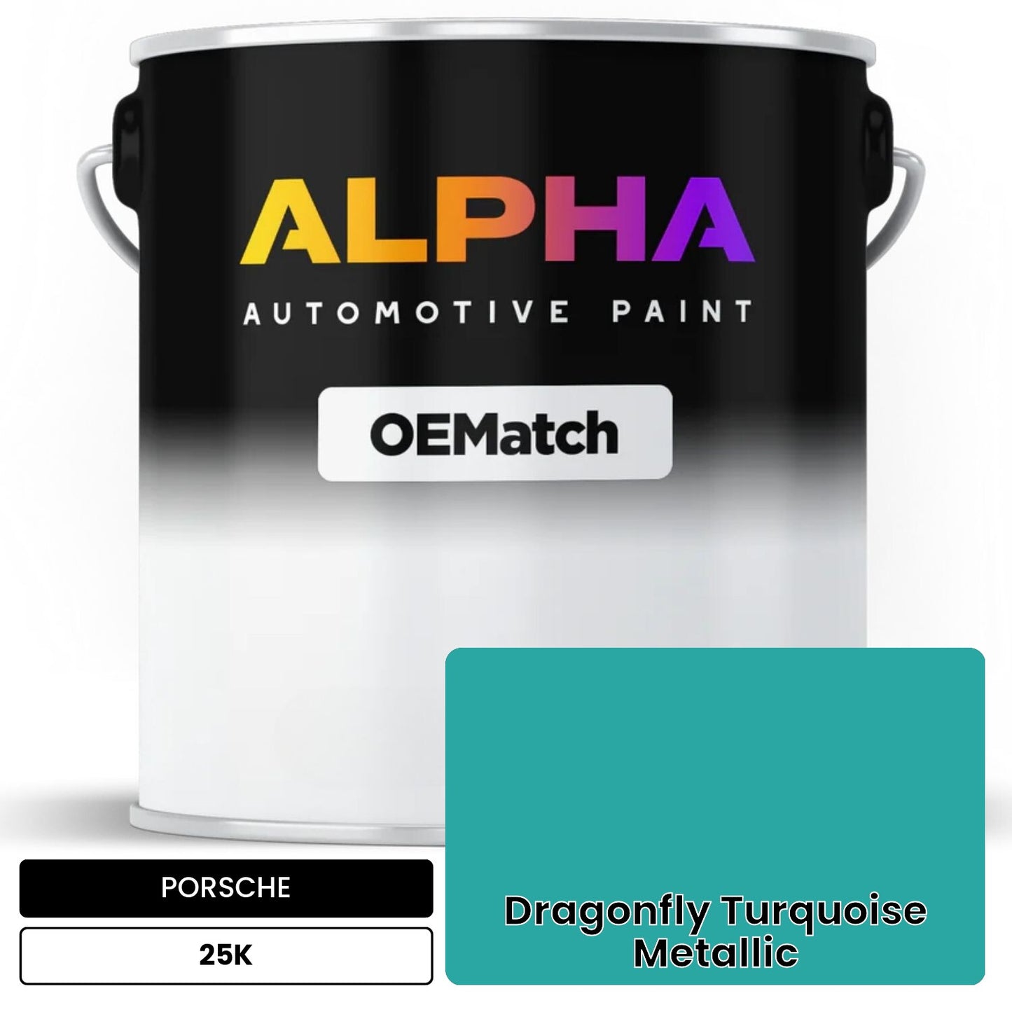 PORSCHE Dragonfly Turquoise Metallic 25K OEMatch Basecoat