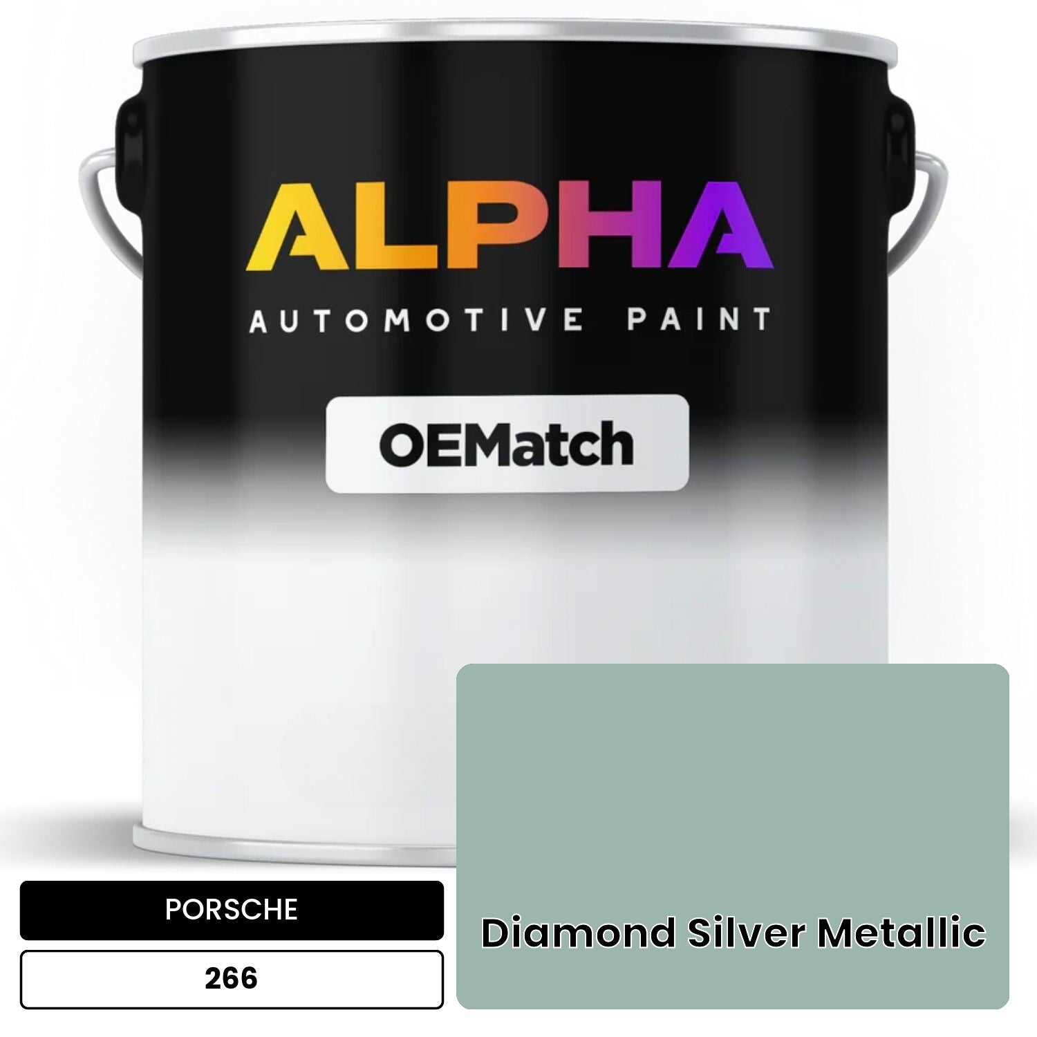 PORSCHE Diamond Silver Metallic 266 OEMatch Basecoat