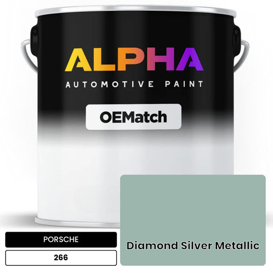 PORSCHE Diamond Silver Metallic 266 OEMatch Basecoat