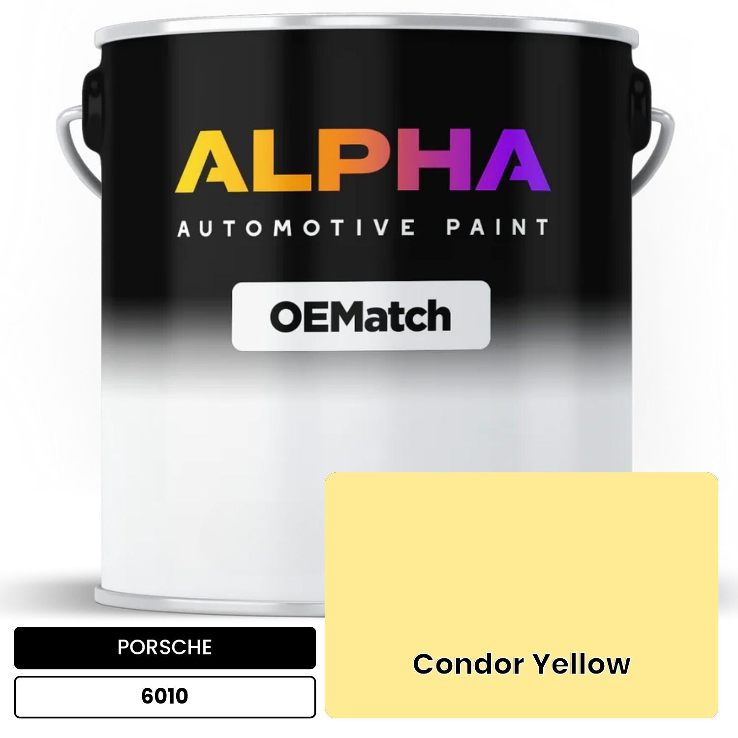 PORSCHE Condor Yellow 6010 OEMatch Basecoat