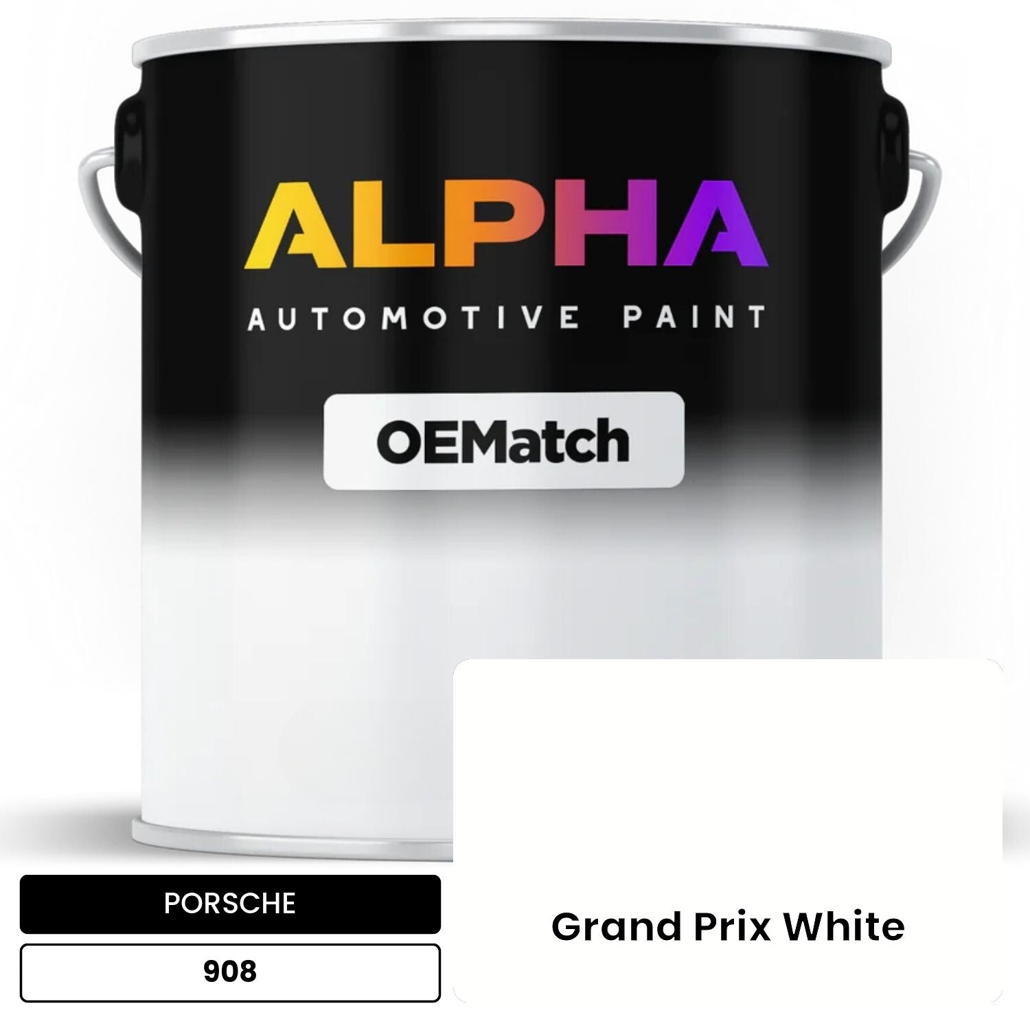 PORSCHE Grand Prix White 908 OEMatch Basecoat
