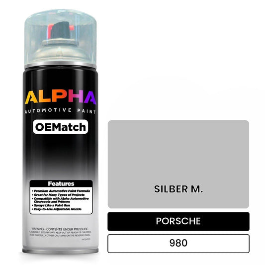 PORSCHE Silver Metallic 980 OEMatch Spraycan