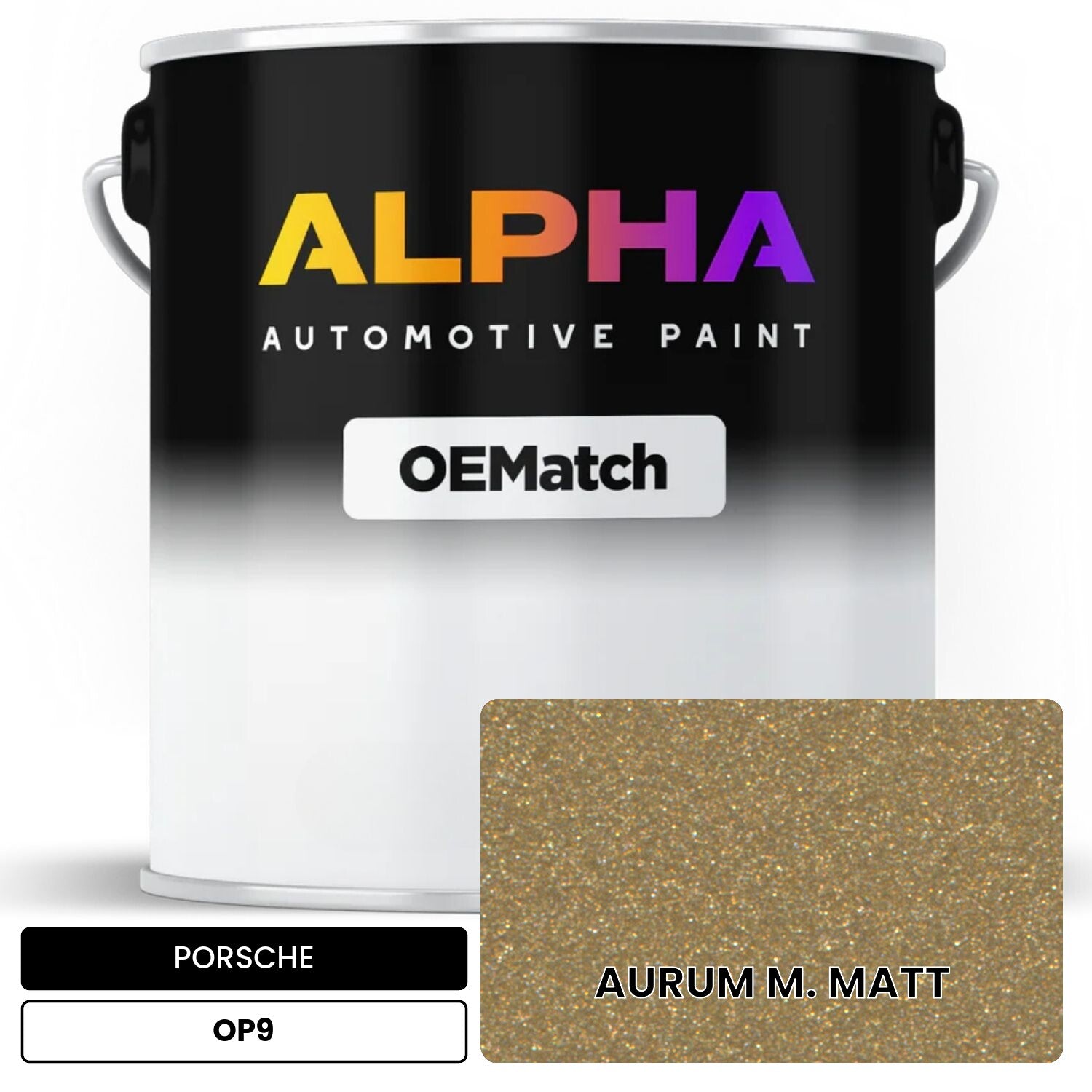 PORSCHE Aurum Metallic Matte OP9 OEMatch Basecoat