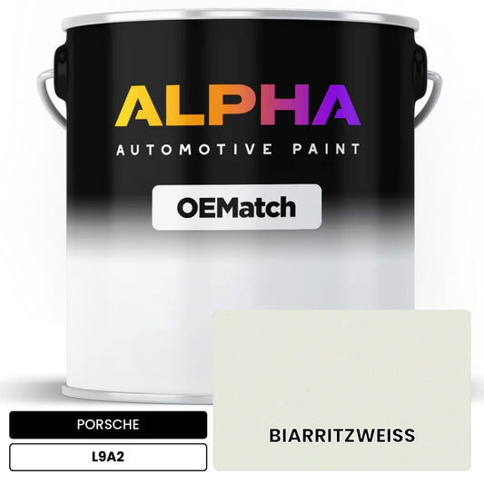 PORSCHE Biarritz White L9A2 OEMatch Basecoat