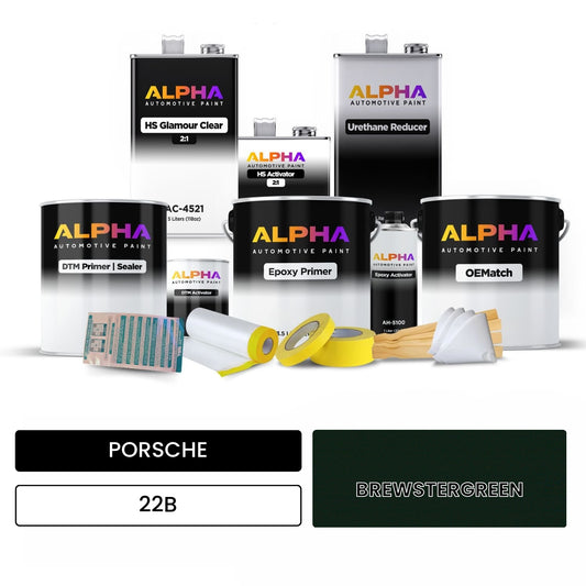 PORSCHE Brewster Green 22B OEMatch Vehicle Paint Kit