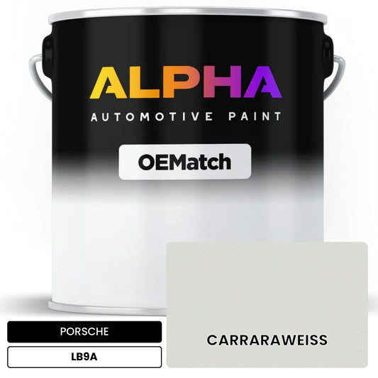 PORSCHE Carrara White LB9A OEMatch Basecoat