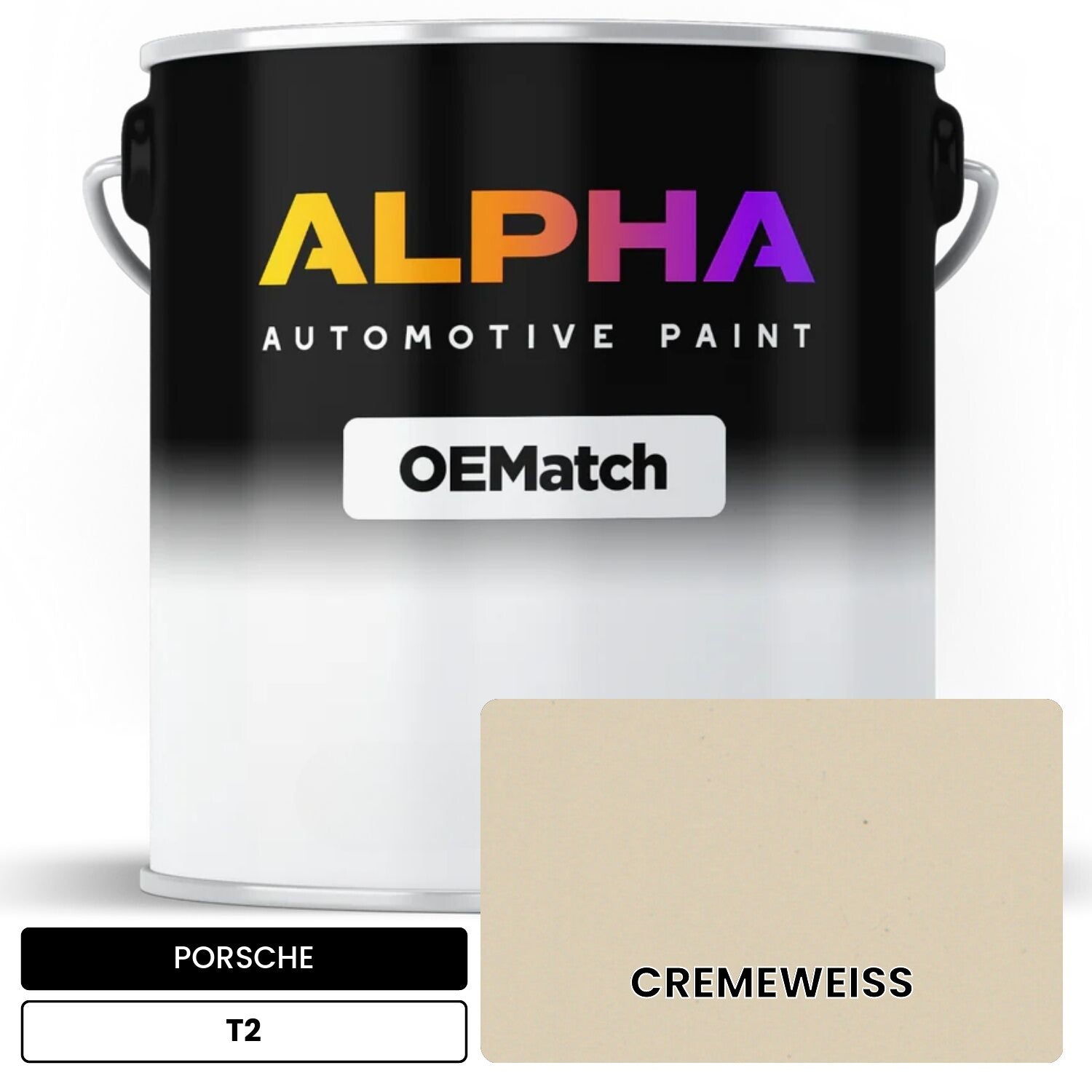 PORSCHE Cream White T2 OEMatch Basecoat