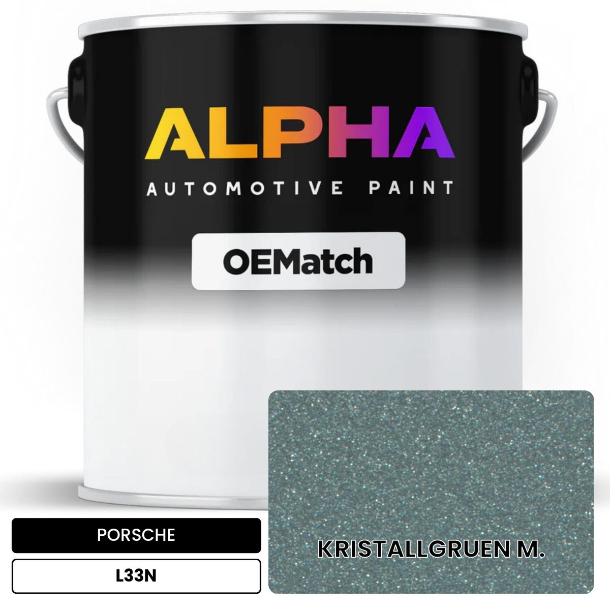 PORSCHE Crystal Green Metallic L33N OEMatch Basecoat