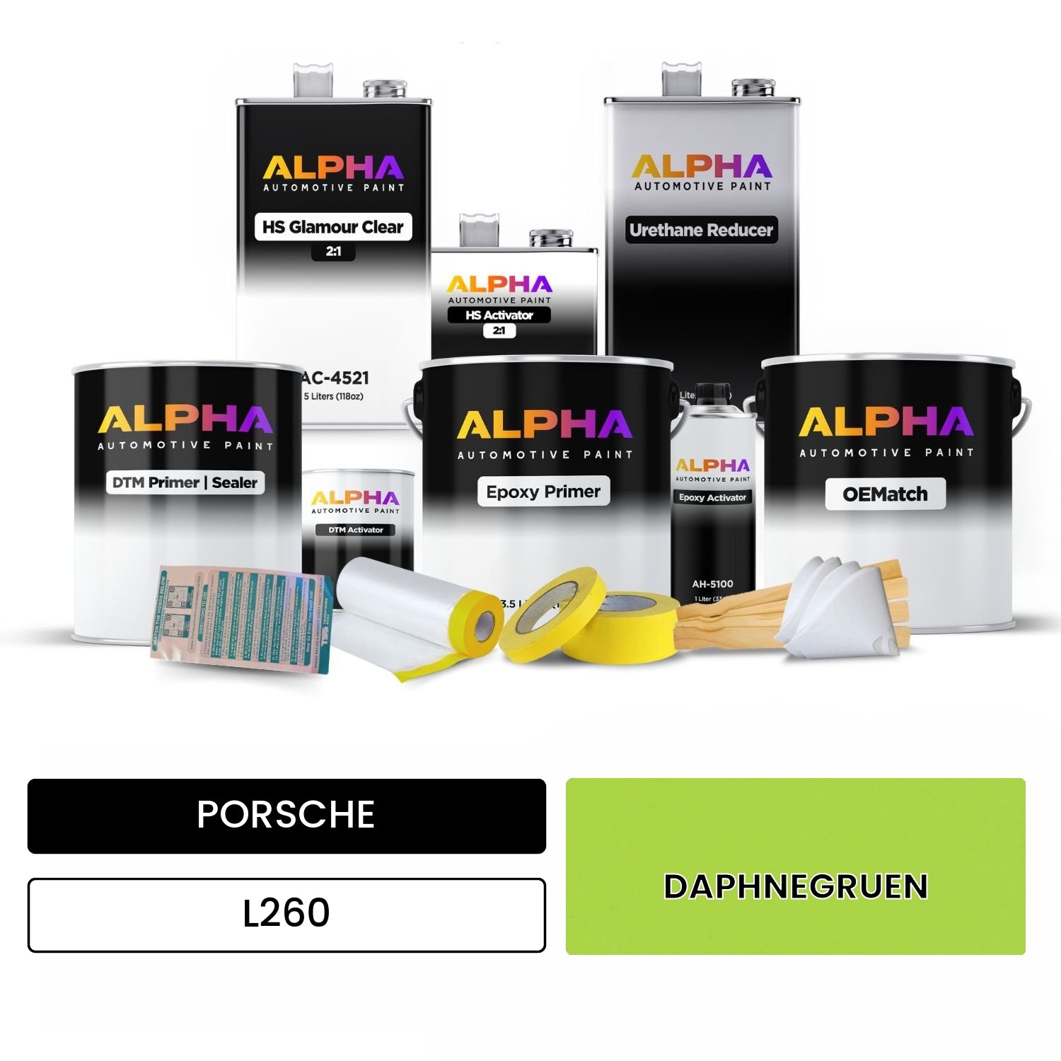 PORSCHE Daphne Green L260 OEMatch Vehicle Paint Kit