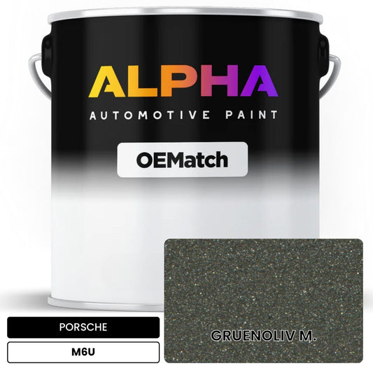 PORSCHE Gruen Olive Metallic M6U OEMatch Basecoat
