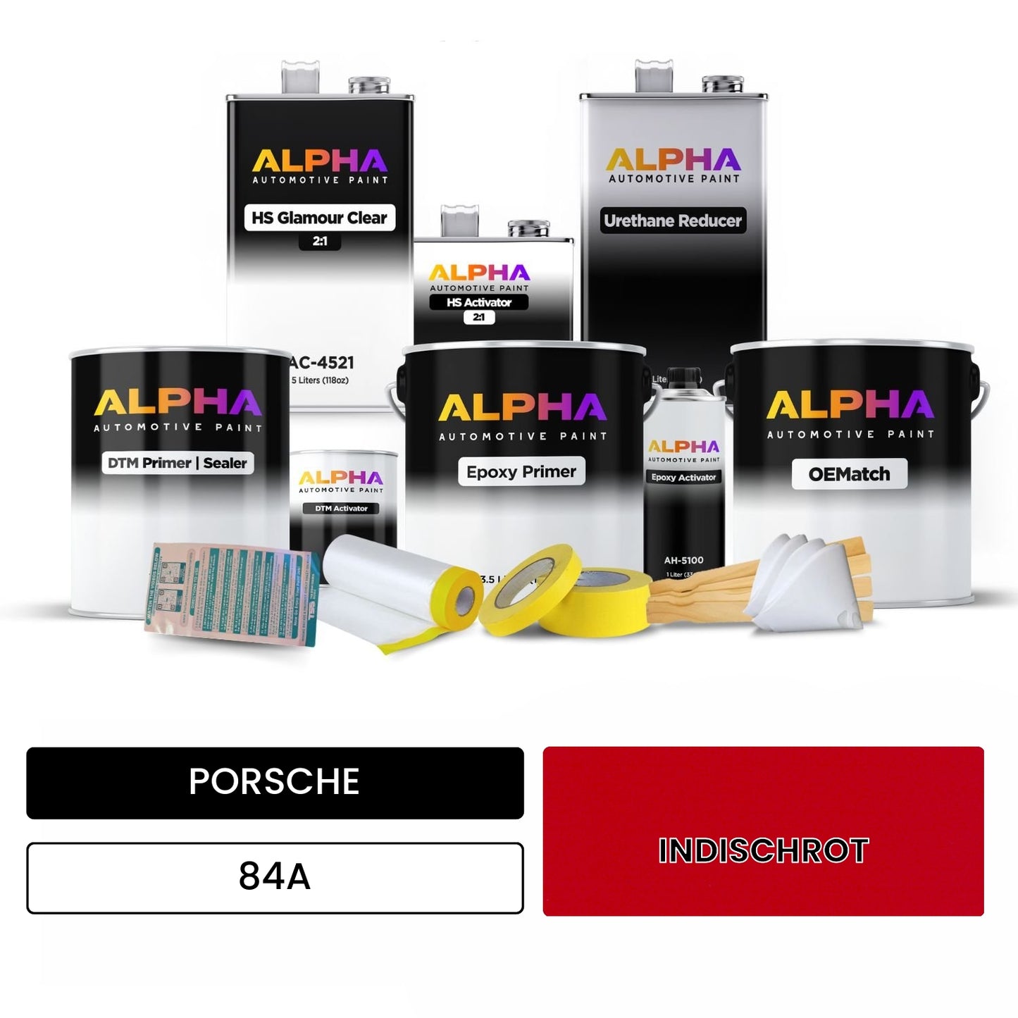 PORSCHE Guards Red 84A OEMatch Vehicle Paint Kit