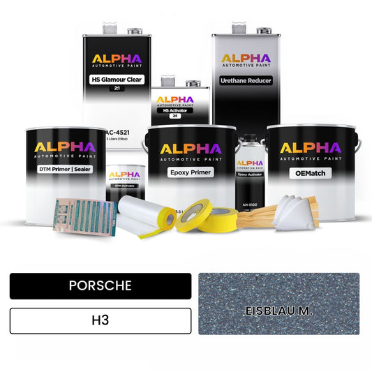 PORSCHE Ice Blue Metallic H3 OEMatch Vehicle Paint Kit