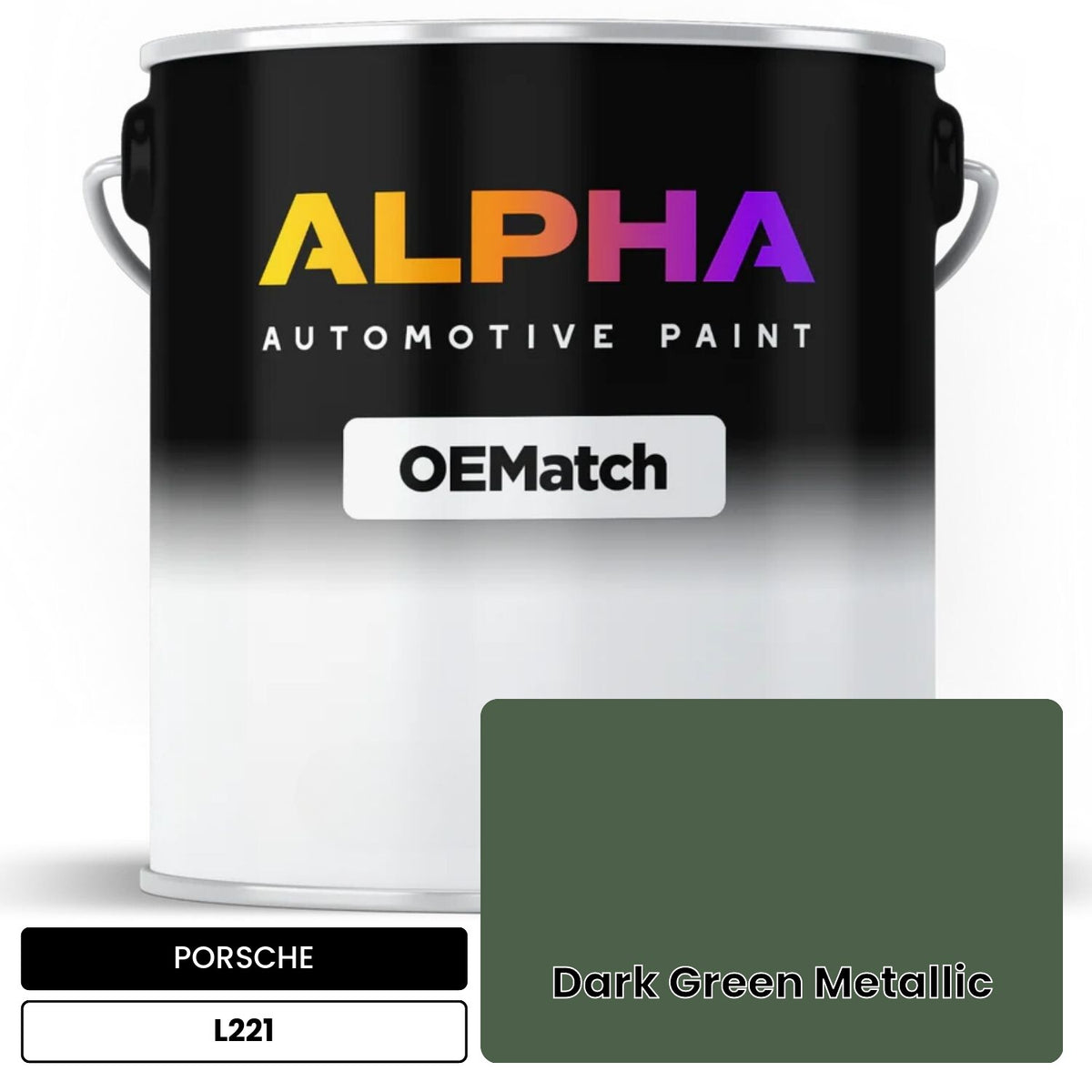 PORSCHE Dark Green Metallic L221 OEMatch Basecoat