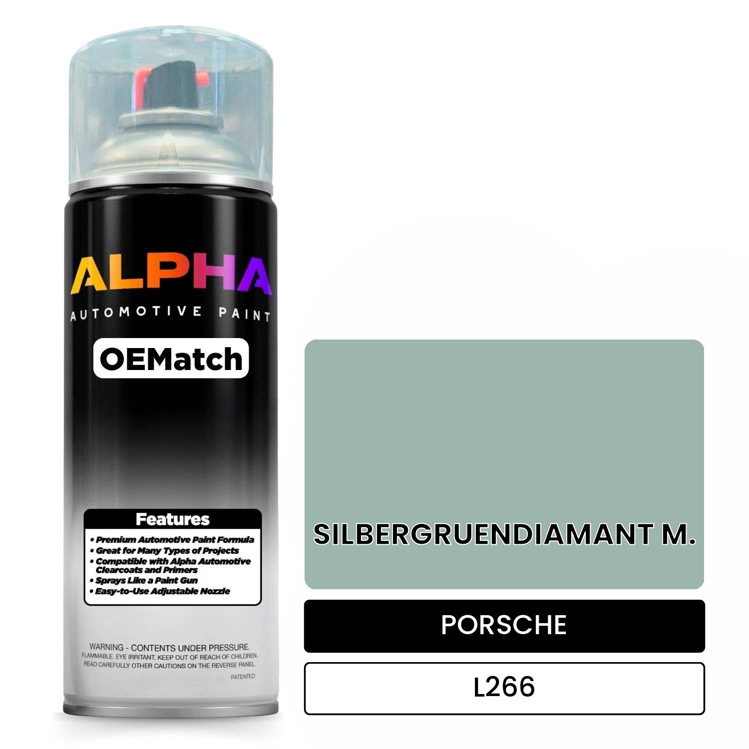 PORSCHE Diamond Green Metallic L266 OEMatch Spraycan